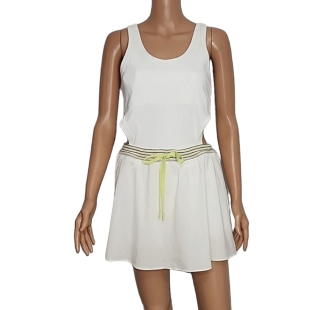 OFFLINE By Aerie White Ribbed Tank Top Cutout Tennis Skort Dress Size L Large